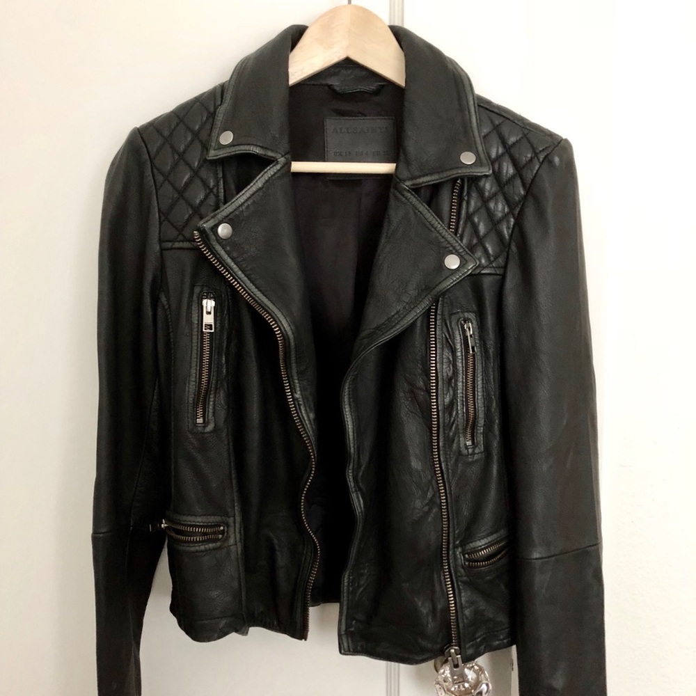 All Saints Cargo Leather Jacket